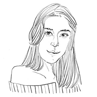 マリエさんの似顔絵