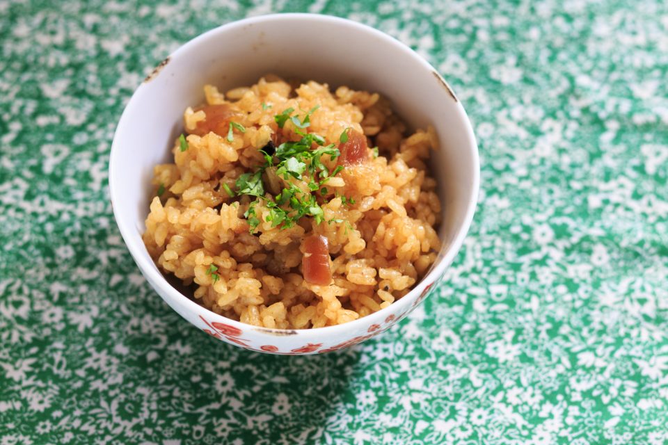 レトルトカレーでビリヤニ