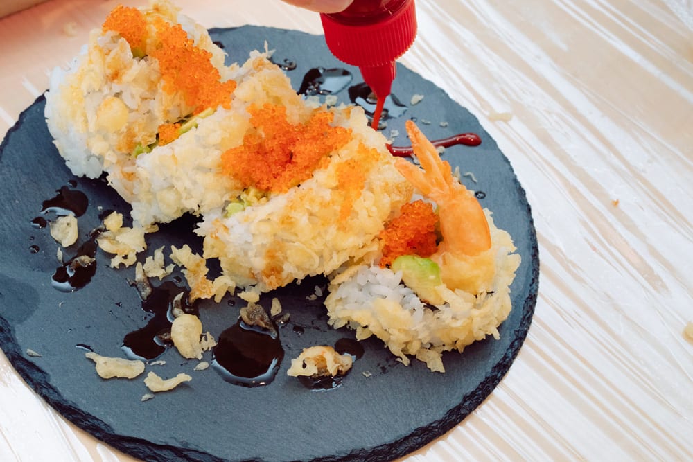 エビ天のカリフォルニアロールができるまで