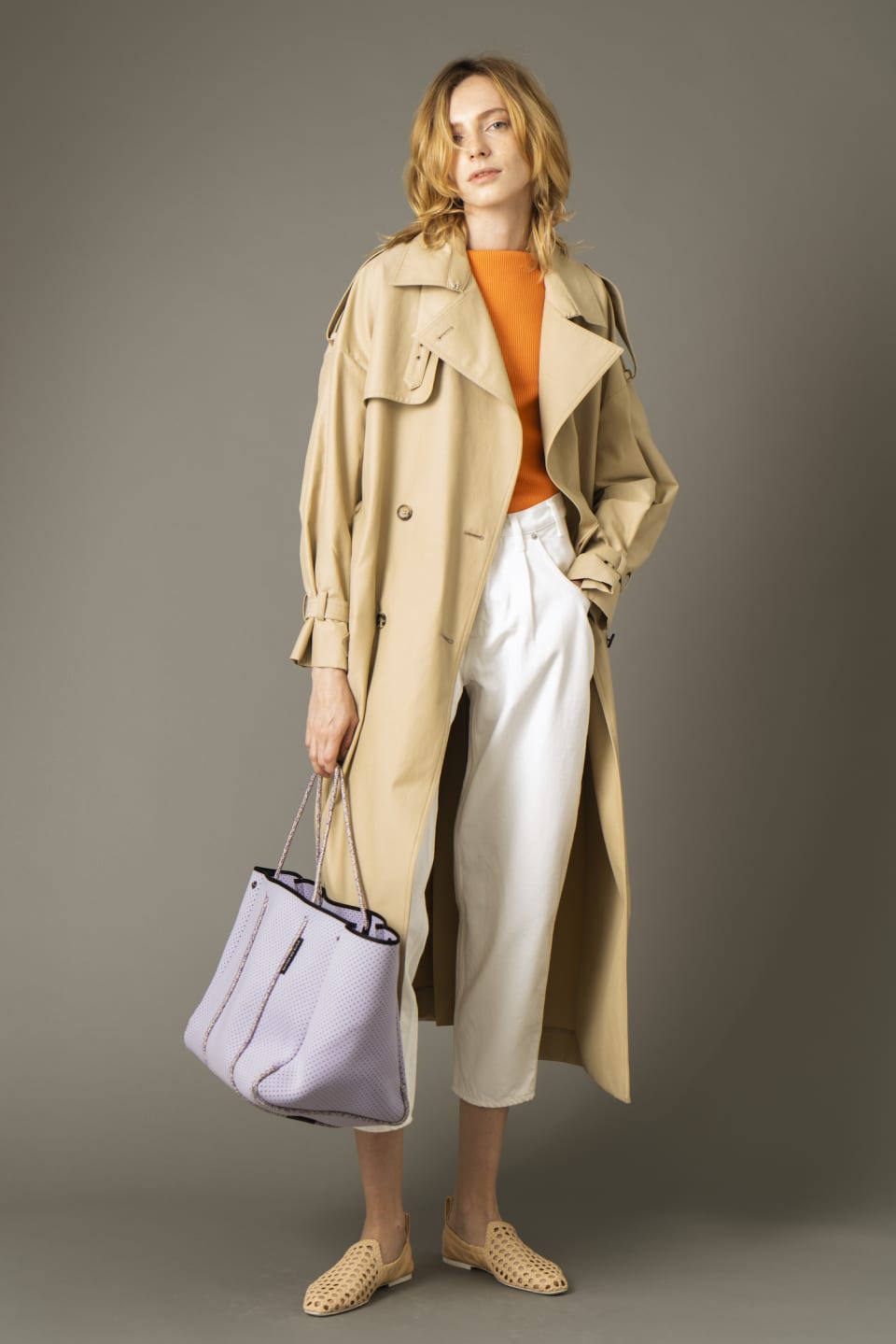 RON HERMAN DENIM アイボリー トレンチコート 【公式通販】