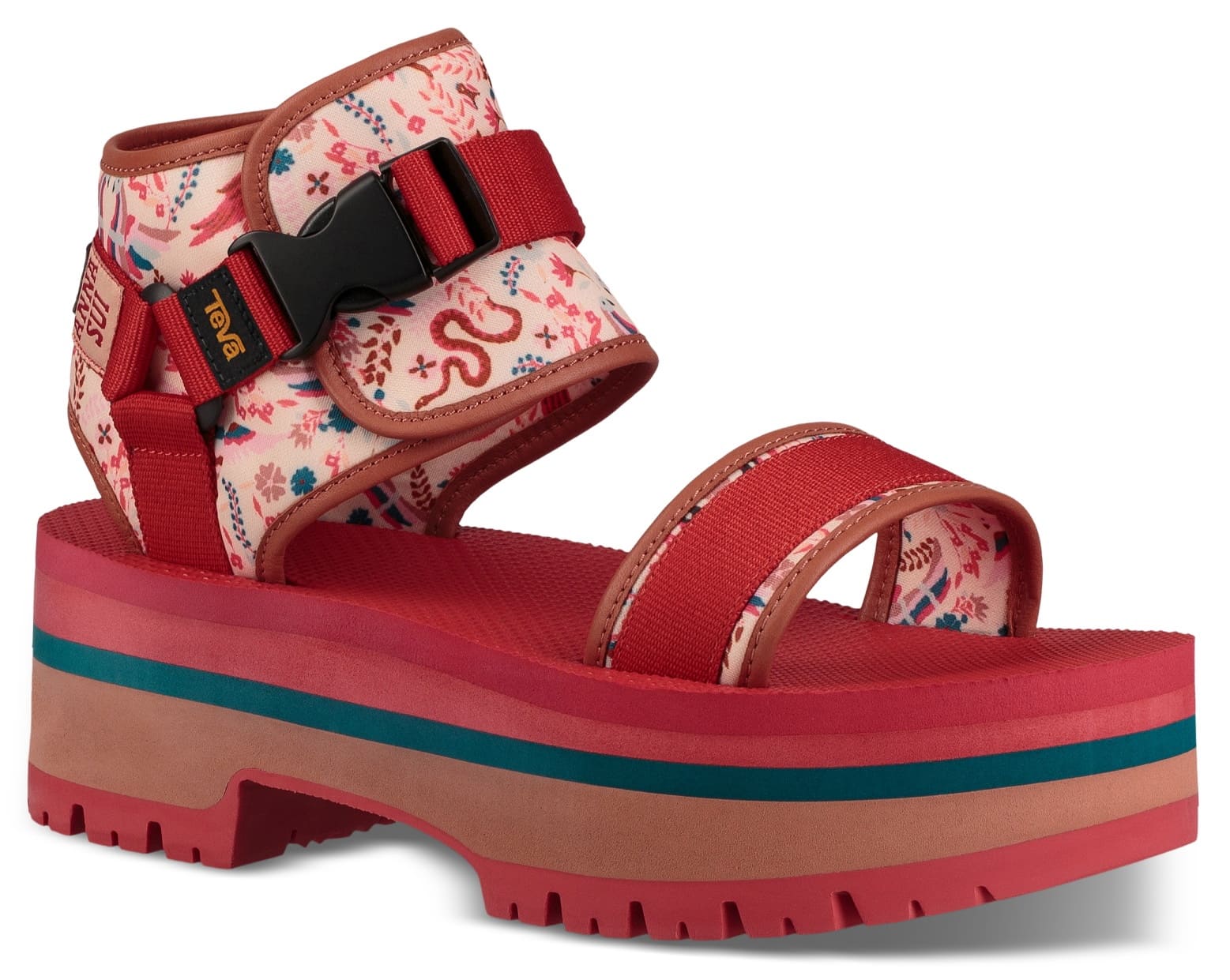 オシャレ teva 厚底サンダル ANNA SUI 赤 ロリポップ - 通販