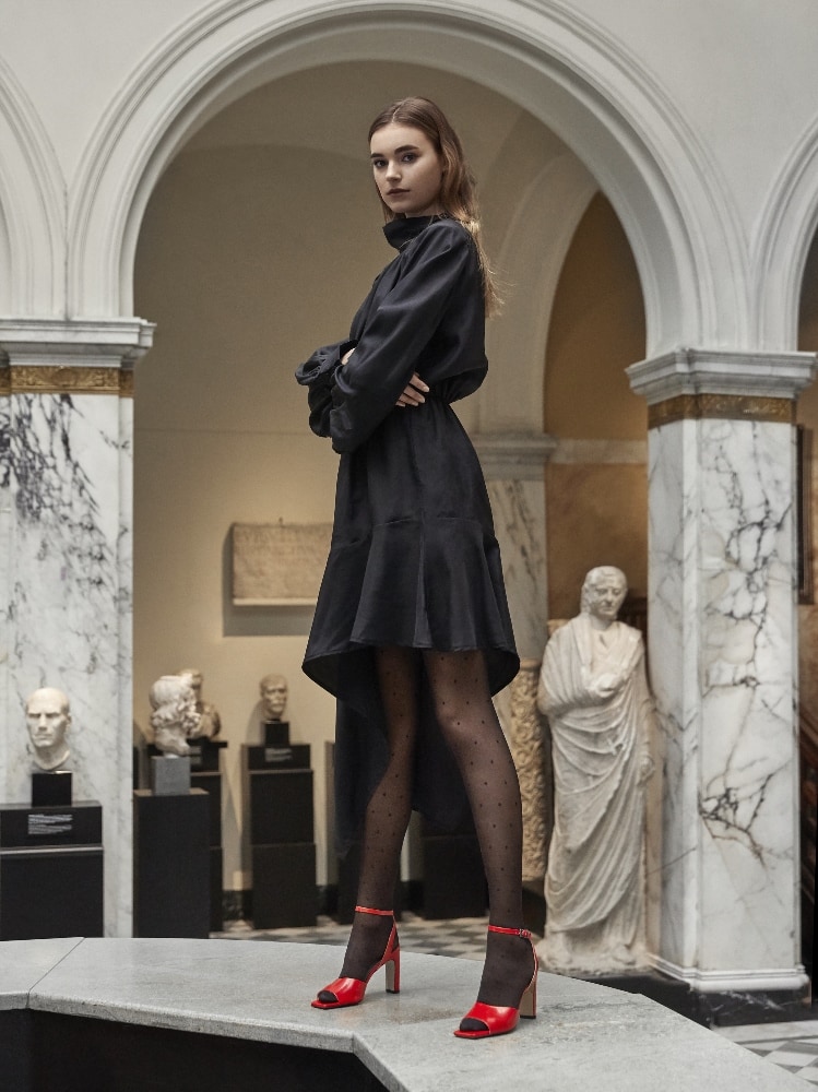 関税込み】Swedish Stockings ブラック Rosa レースタイツ