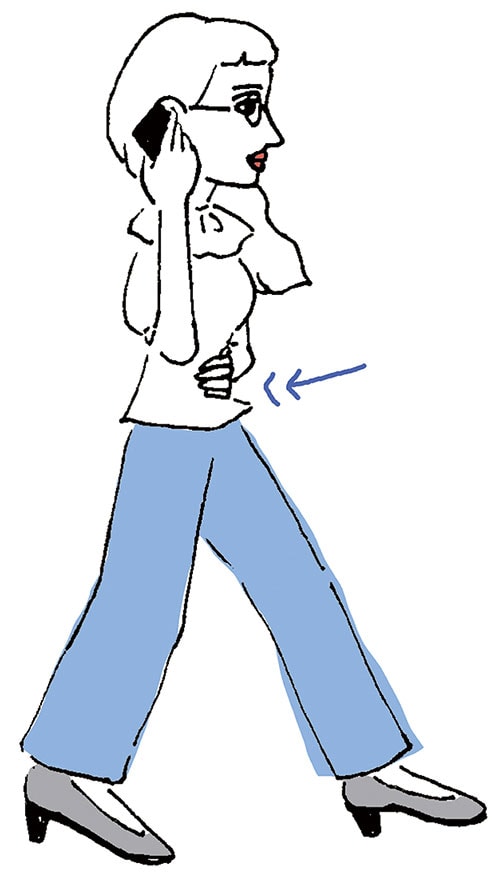 お腹に力入れるイラスト