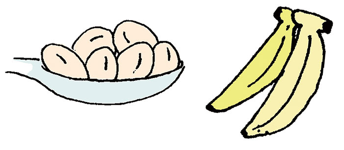 大豆とバナナイラスト