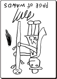 タロット ワンドペイジ(逆)