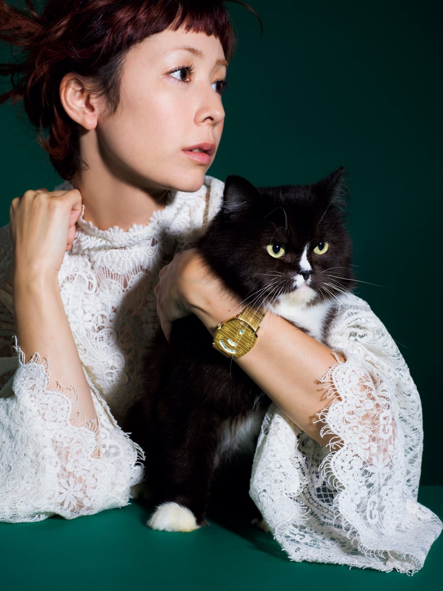 木村カエラと猫とグッチの時計