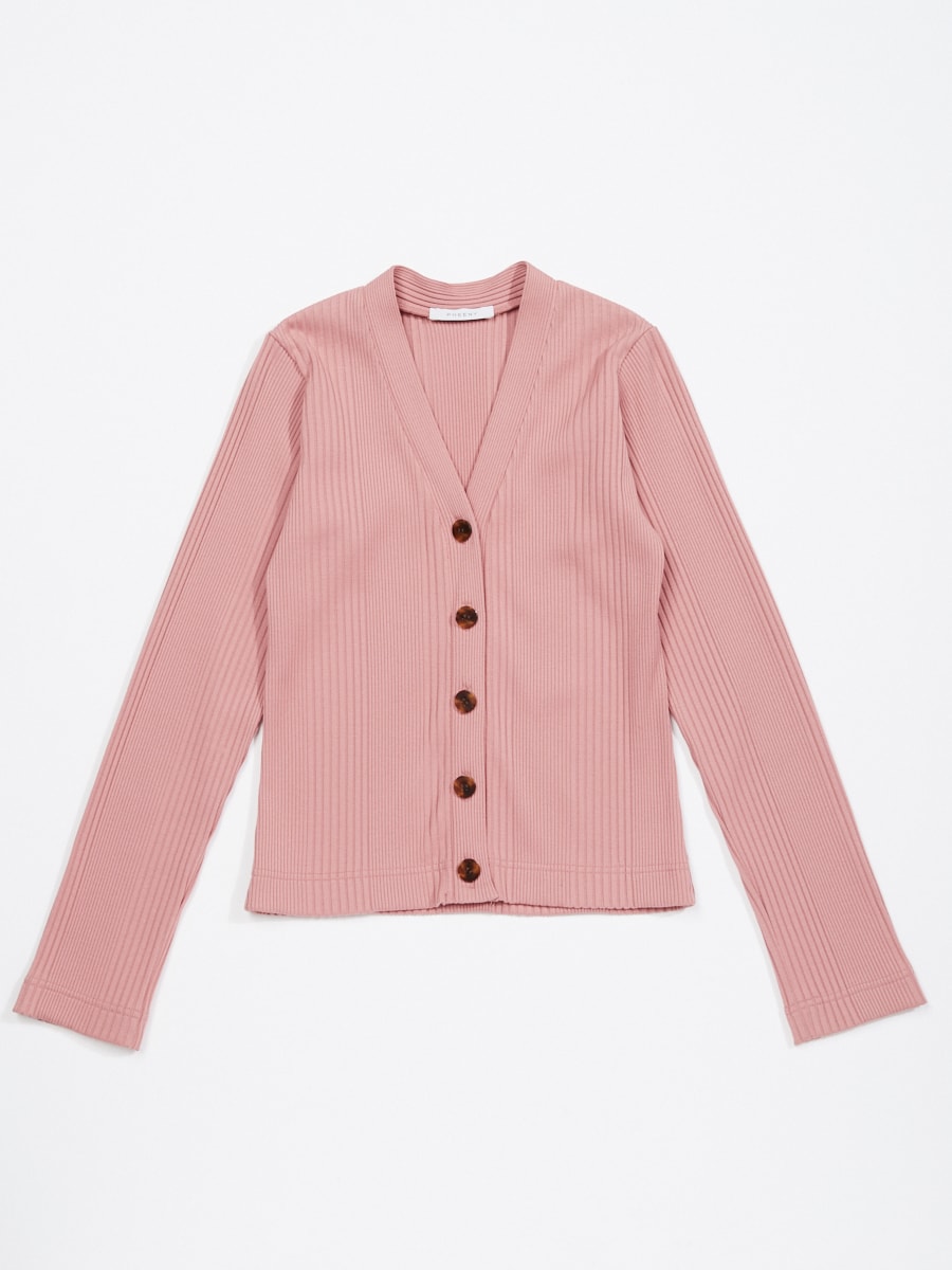 ピンクカーディガン