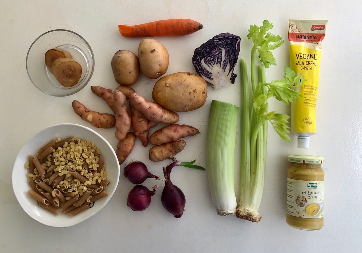 ポテサラパスタのレシピ