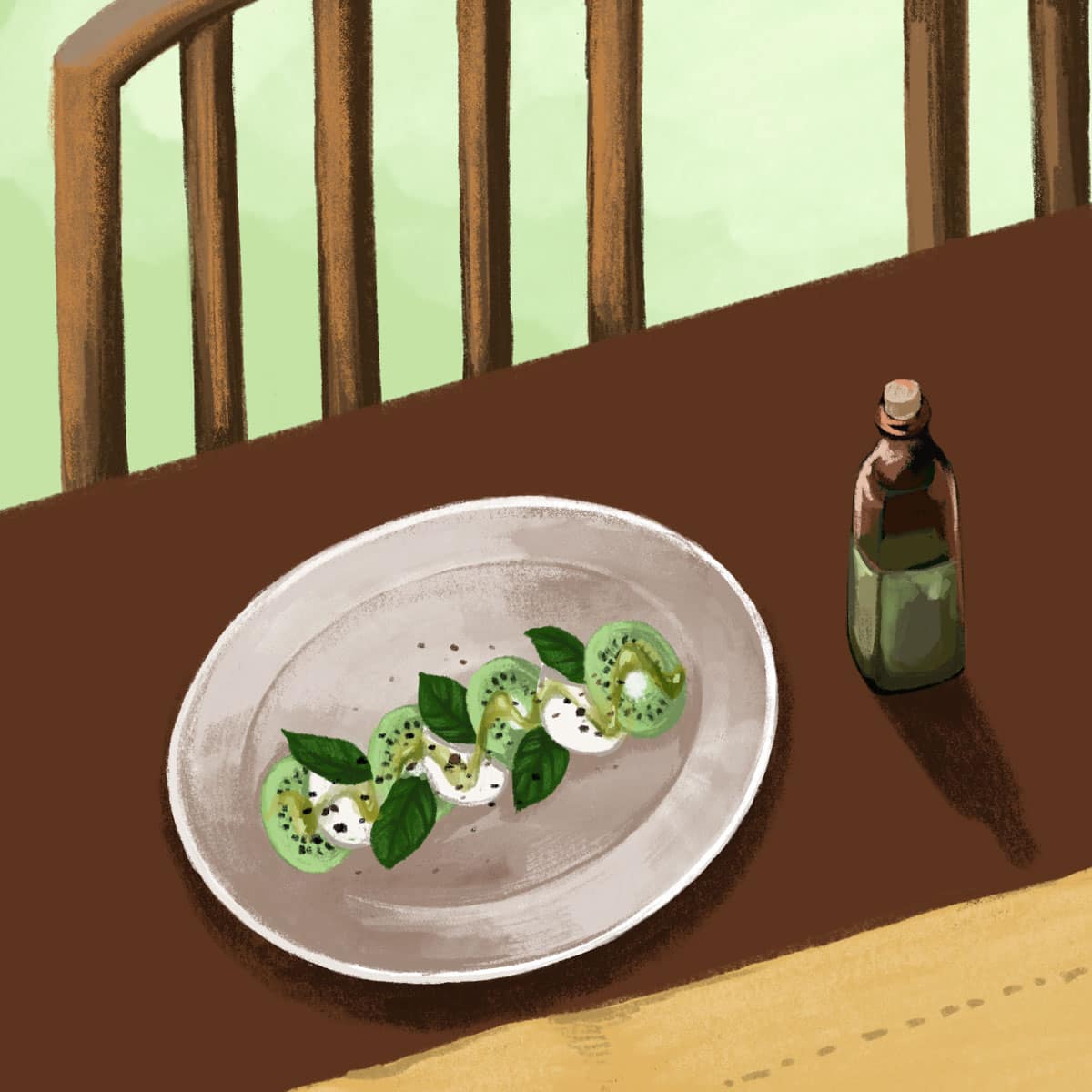 キウイのカプレーゼ