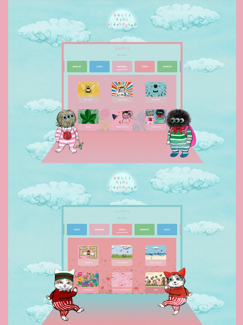 グッチが日本限定iPadゲームアプリをローンチ。擬人化されたキュートな