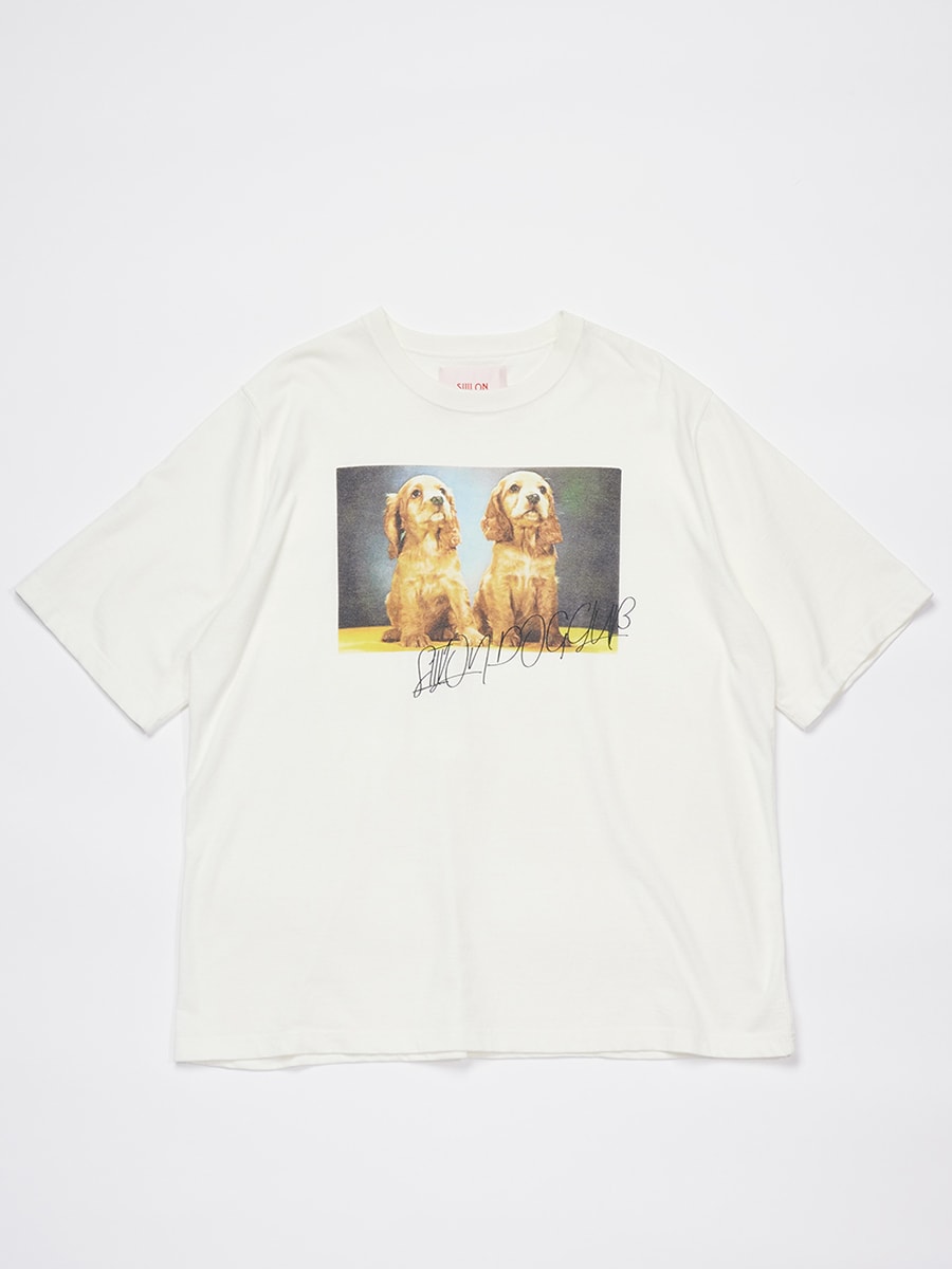 犬プリントTシャツ
