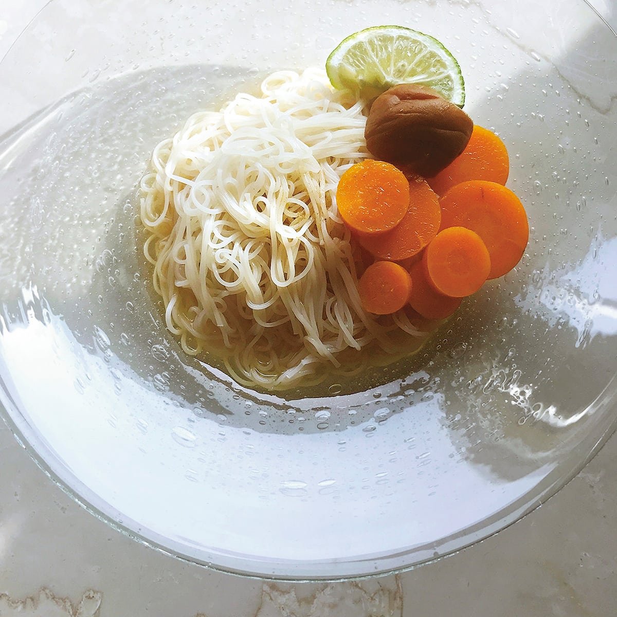 にんじんの梅カレー煮のぶっかけそうめん