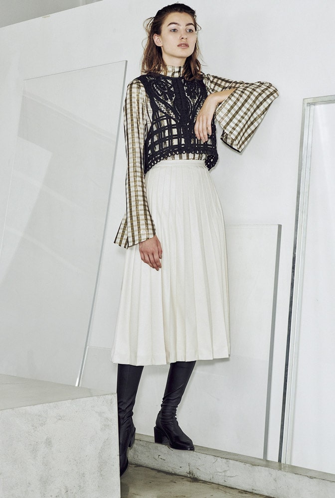 かっこいい三種の神器 レザープリーツスカート