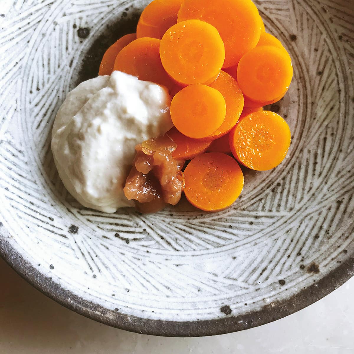 にんじんの梅カレー煮の白和え