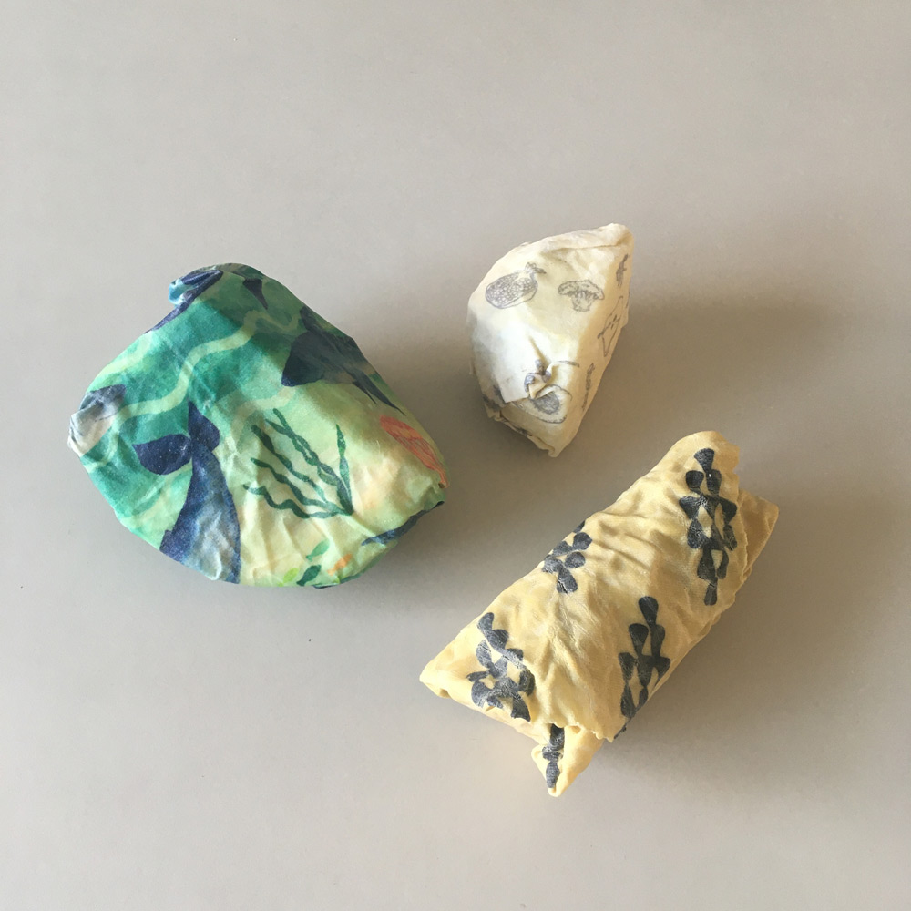 ミツロウラップに包んだ野菜