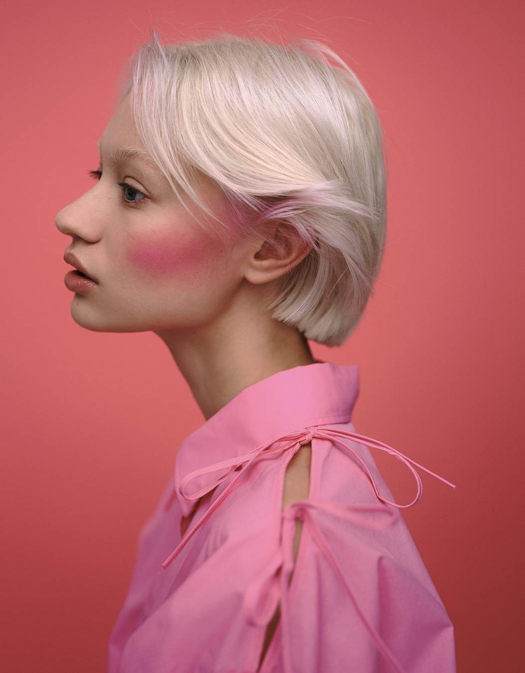 ホットピンクチーク｜カラーレイヤードの春メイク vol.4 | 【GINZA