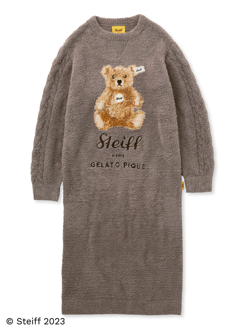 新品タグ付きジェラートピケ Steiff テディベア ロングTシャツ くま Steiff meets GELATO PIQUE 第二弾 | ドイツ最高級テディベアの