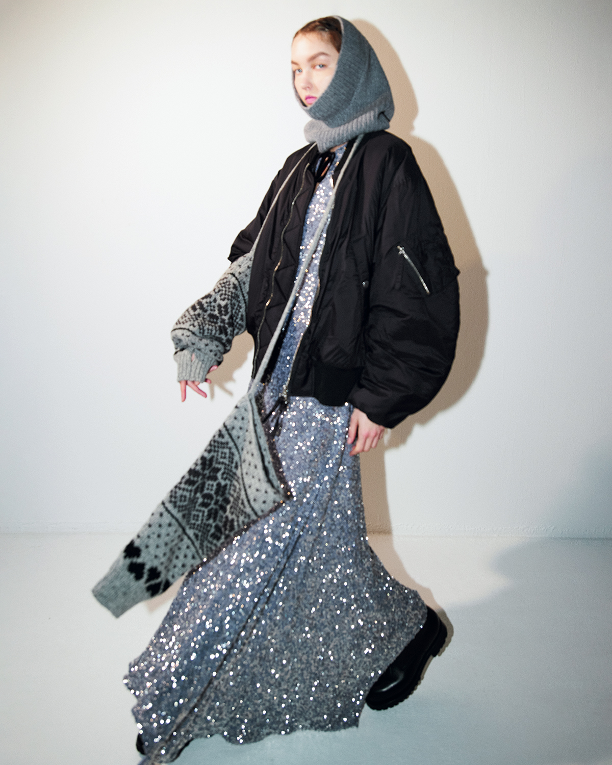 【匿名】カラクルラム×ミンクファージャケットコート★銀座マギートゥービーシック 1.2万円からお値下げ◎サガミンク 銀サガ ミドル丈 ファーコート