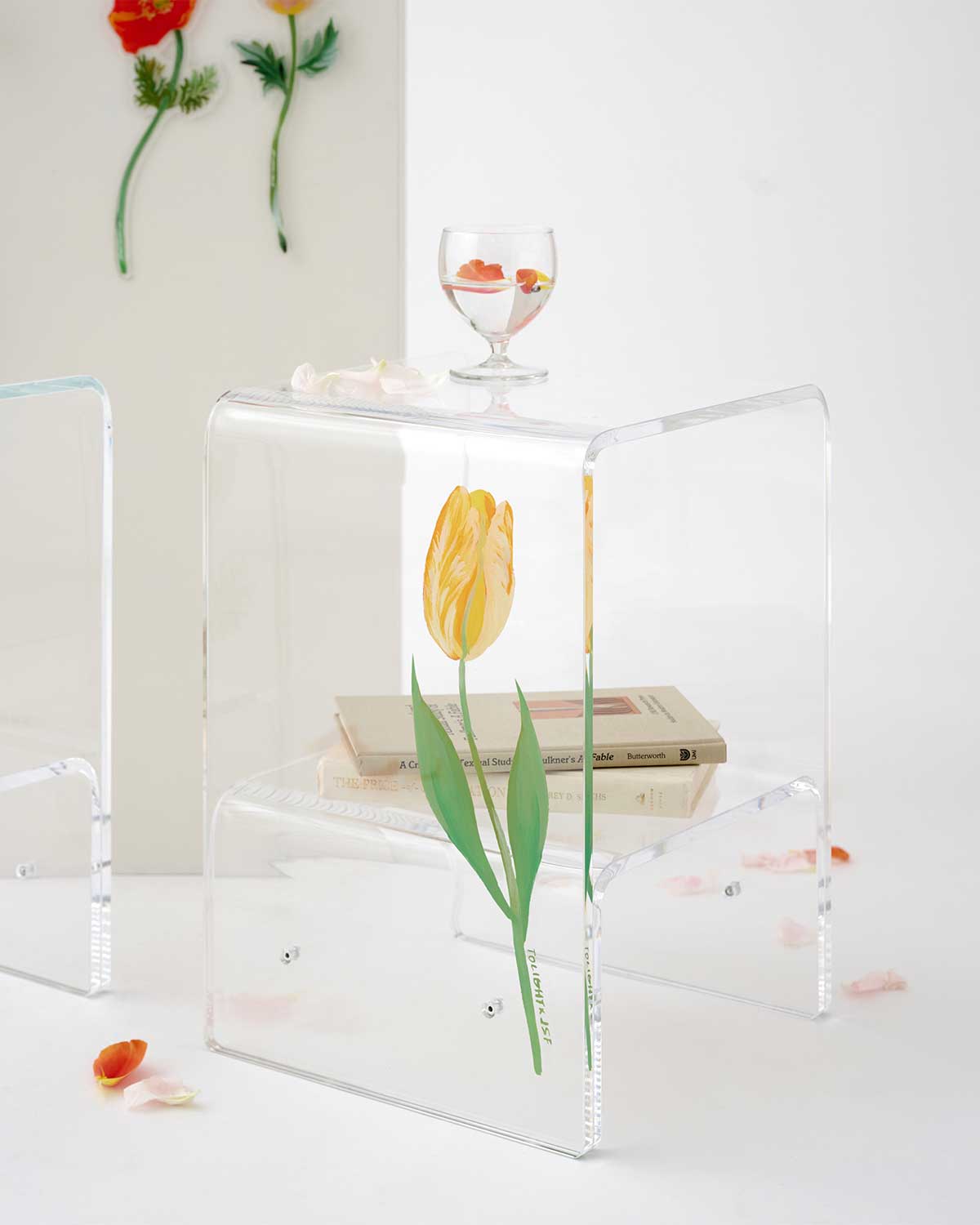 古*n様 （美品）ジャーナルスタンダードファニチャー　おしゃれ　ガラス ペンダン 生命力みなぎる花”を描いたアクリル製の家具＆雑貨が新発売 | 【GINZA
