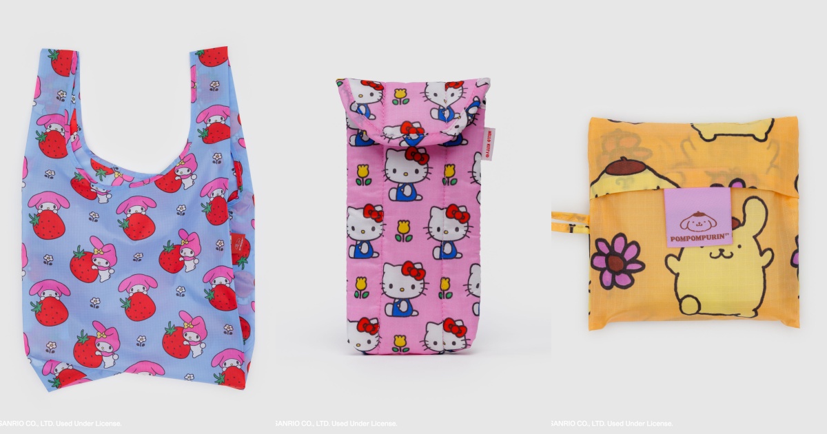 BAGGU サンリオコラボ　ポーチ BAGGU】3D Zip Set ハローキティ サンリオ ポーチ - メルカリ