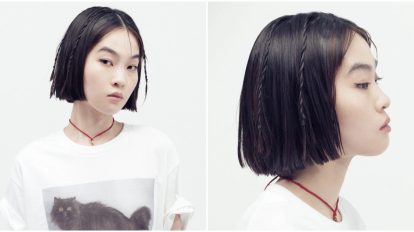 Tシャツに似合うヘアアレンジ「ミニマルなスティック ツイスト」の…