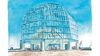 空に浮かぶようなガラスのドームから海につながる「葛西臨海水族園」