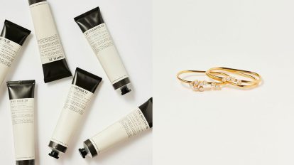 〈ル ラボ〉のハンドクリーム、〈ベア ボンジャスカ〉のイニシャル…