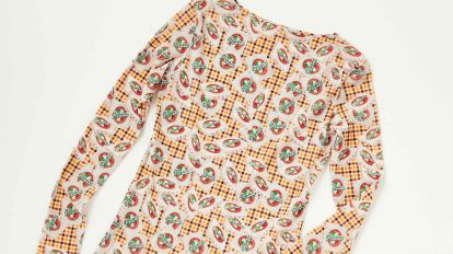 〈スドーク〉のピザ柄メッシュトップ