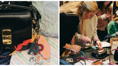 〈A.P.C.〉で自分だけのバッグチャーム作りを体験