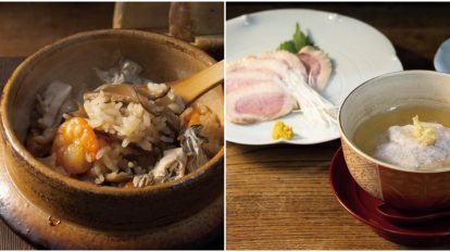 京都「月村」の釜めしは具だくさんで干し椎茸煮の旨味が効いている