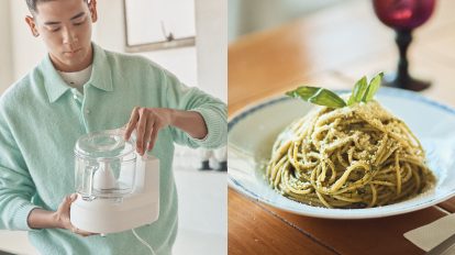 モデルUTA、パナソニックのフードプロセッサーで作る「バジルパスタ…