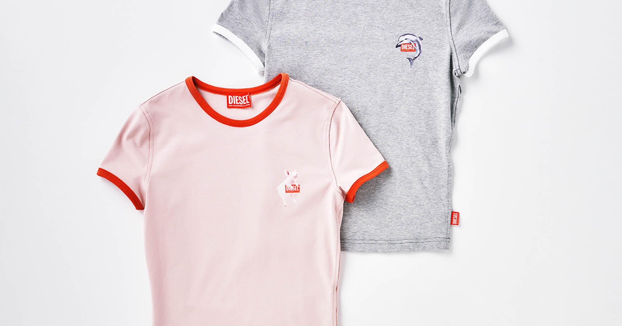 ディーゼル〉のTシャツ。イルカとブタ、どっちがお好き？ | 【GINZA 