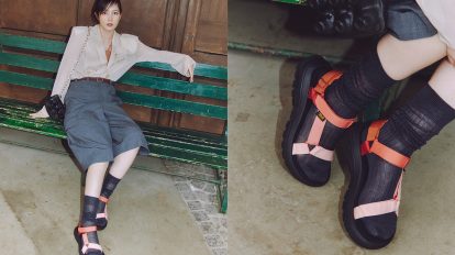 本田翼と〈Teva〉。ソックスを味方に、春へ