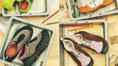 主役級のマルチカラー＆リズムを刻むジグザグディテールのスニーカ…