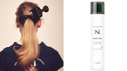 かんざしをワイルドに差して