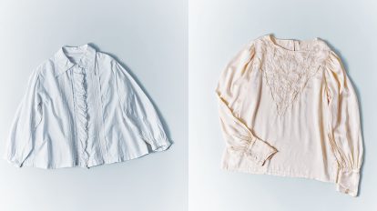 〈FETICO〉デザイナー舟山瑛美が手放せない古着｜刺繍入りのブラウス