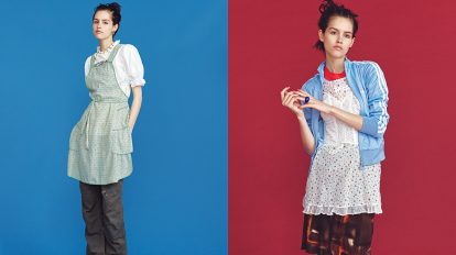 トレンドのエプロンは、古着で探してみよう