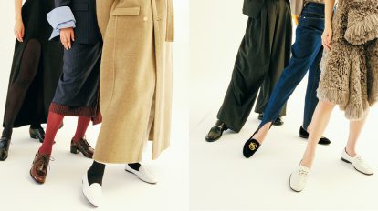 しなやかにはくマニッシュ靴。新しい靴と、六人の女